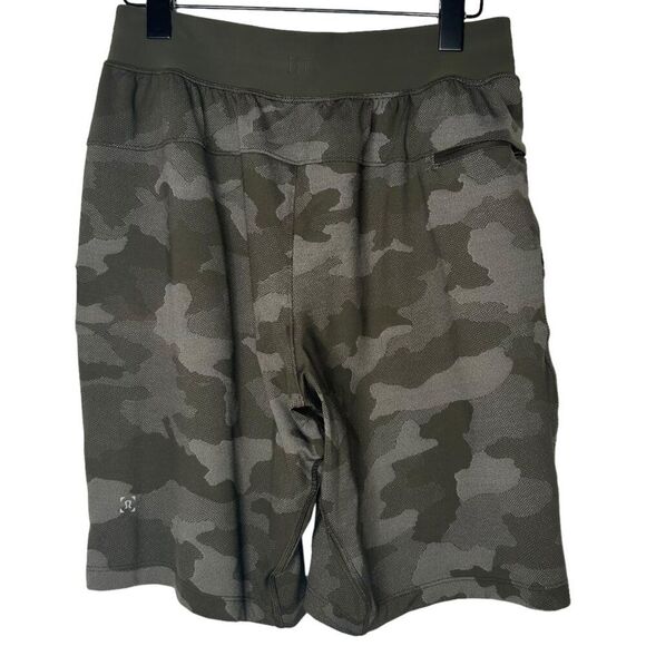 LULULEMON T.H.E. Short 7" Mesh Mesh Camo Max Dark Olive Green Small - Picture 6 of 10
